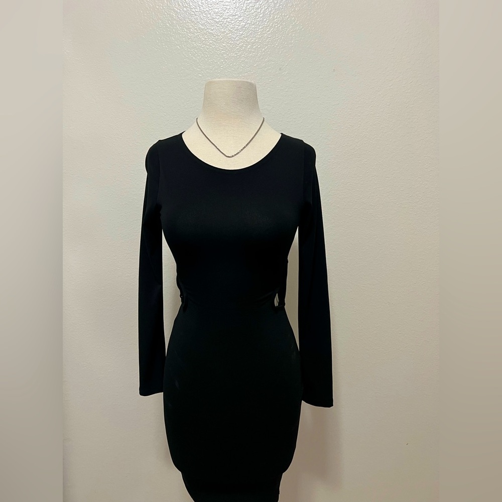 Black night party short dress from fashionnova